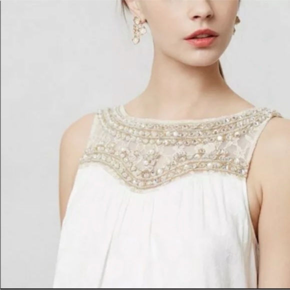 Anthropologie Maeve Grace Dress in White | size 6 Medium - Picture 4 of 17